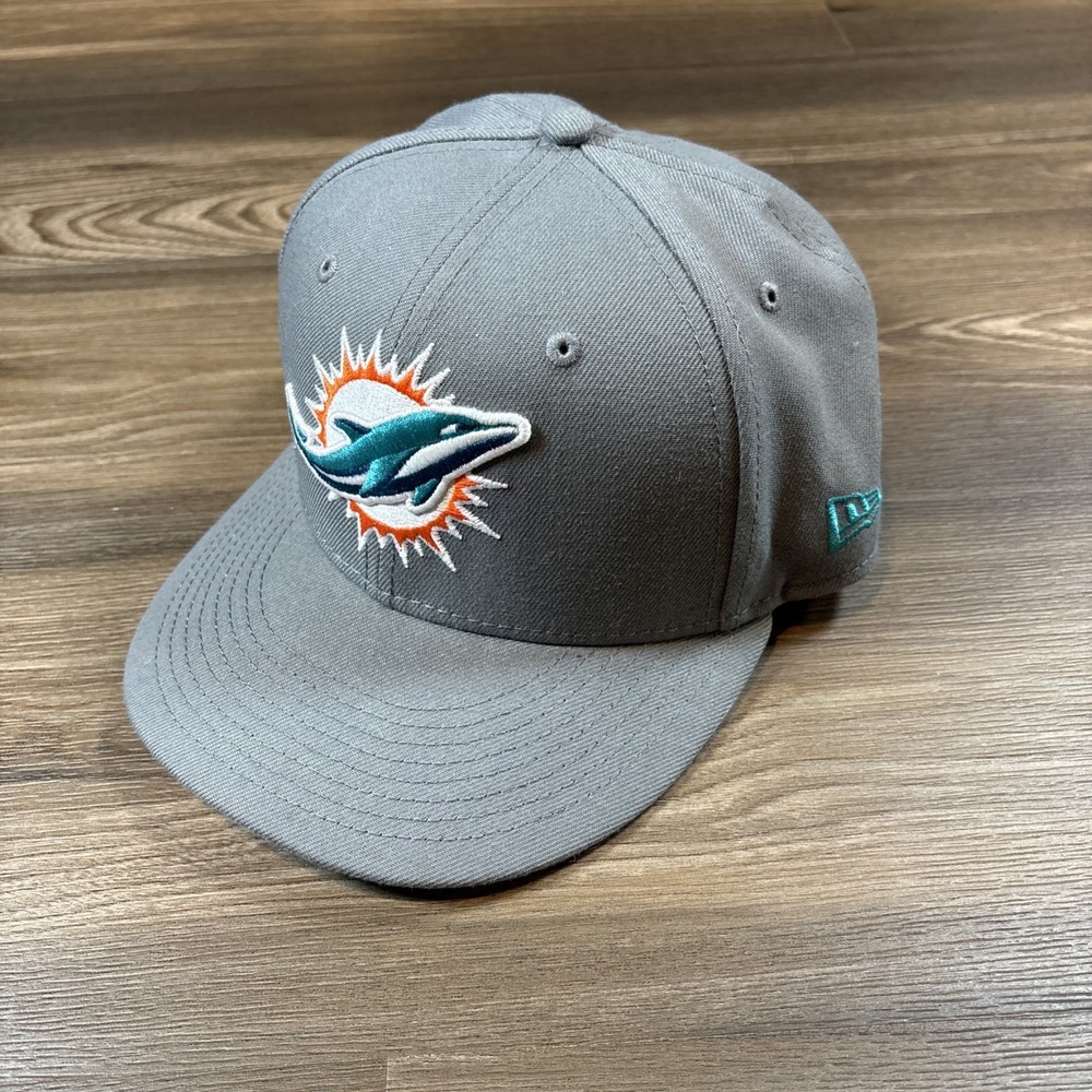New‎ Era Miami Dolphins 59Fifty Storm Gray Fitted Hat 7 1/4